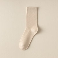 Chaussettes ras du cou pour femmes, légères, respirantes, tendance, passe-partout, post-partum, couleur unie, automne-hiver, tricotées, absorbant la transpiration, blanches