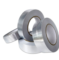 Ruban adhésif en aluminium haute résistance pour températures élevées, ruban isolant argenté pour applications de scellement des conduits HVAC et des conduits de séchage