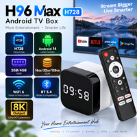 H96 Max TV Box 2025 plus récent usine Original meilleure vente Allwinner H728 4GB 128GB lecteur multimédia 8K HDR Android 14 décodeur