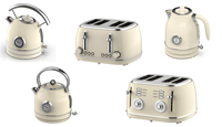Nouveaux ensembles de décalcomanies appareils de cuisine en acier inoxydable mélangeur électrique rétro grille-pain et bouilloire ensemble 3 en 1