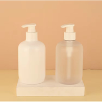 Bouteilles en plastique PET rechargeables de 400 ml avec pulvérisateur à pompe pour savon liquide, shampoing et gel lavant écologiques