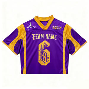 Maillot de football américain rétro Y2K de haute qualité pour hommes, vente en gros, uniforme de rugby <span class=keywords><strong>pas</strong></span> <span class=keywords><strong>cher</strong></span> pour toutes les équipes, broderie, manches courtes et ample - Product Image 1