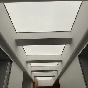 <span class=keywords><strong>Boîte</strong></span> à lumière LED encastrée suspendue décorative personnalisée en tissu doux blanc sans cadre en aluminium rectangulaire, directement de l'usine - Product Image 1