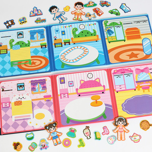 <span class=keywords><strong>Activités</strong></span> d'apprentissage pour enfants d'âge préscolaire, jeu de société magnétique pour l'école à domicile, jeu de simulation de scène domestique, <span class=keywords><strong>livre</strong></span> d'<span class=keywords><strong>activités</strong></span> <span class=keywords><strong>Montessori</strong></span> pour garçons et filles - Product Image 6