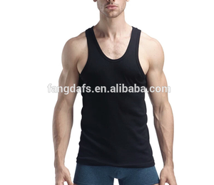 OEMファッションプレーンジャージータンクトップメンズトレーニングホワイトベストカスタムメンズシングレット - Product Image 6