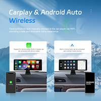 Podofo 10.36'' DVR portable sans fil CarPlay/Android Auto avec caméra frontale intégrée, enregistrement en boucle, AirPlay, Android Cast, BT, vente en gros
