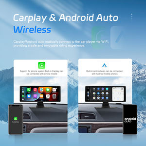 Podofo 10.36'' DVR portable sans fil CarPlay/Android Auto avec caméra frontale intégrée, enregistrement en boucle, AirPlay, Android Cast, BT, vente en gros - Product Image 2