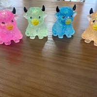 Jouets Squishy Créatifs en Caoutchouc Thermoplastique en Forme de Vache à Grandes Cornes, Anti-Stress et Décompression, Meilleures Ventes Transfrontalières