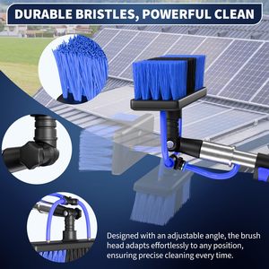 Cleaner Tool for <b>Window</b> Glass Roof Outdoor Glass <b>Brush</b> Washing Equipment Water Fed Pole Kit Adjustable Solar Panel Cleaning Kit - Product Image 3