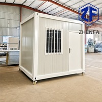 Unité de conteneur préfabriquée moderne facile à construire, structure en acier galvanisé modulaire de 10 pieds pour poste de sécurité temporaire extérieur
