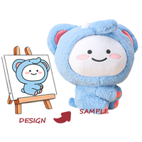 Peluche super douce personnalisée avec rembourrage en coton PP, doublure en nylon et en maille - Fonctionnelle