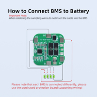 XJ BMS 4S 10A 12.8V 14.8V 16.8V Batterie LifePO4/Lithium-ion 18650 21700 Mini carte de protection de batterie PCBA PCM Port commun