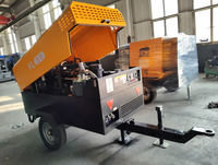 Compresseur d'air à vis portable diesel YiBang 80 kW 10 m³/min 10 bars 380 V Xichai 2 roues pour marteaux perforateurs de roche à percussion profonde