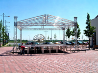 Système de treillis d'éclairage de scène portable certifié TUV F34, 290x290, en alliage, design carré et triangulaire, pour concerts DJ, charge 1000 kg