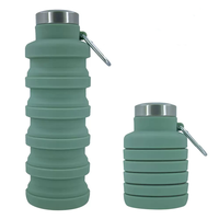 Mug de voyage sportif en silicone sans BPA, non toxique, réutilisable, résistant à la chaleur, compatible lave-vaisselle et micro-ondes, pour les voyages, le camping et la randonnée