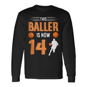Camiseta de manga larga con estampado de baloncesto para adolescentes, regalo de cumpleaños para niños, de la marca This Baller Is Now 14 - Product Image 1