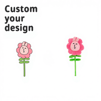 Peluche personnalisée en forme de fleur, poupée personnalisée à partir d'un dessin, mascotte végétale en peluche douce pour cadeaux d'entreprise