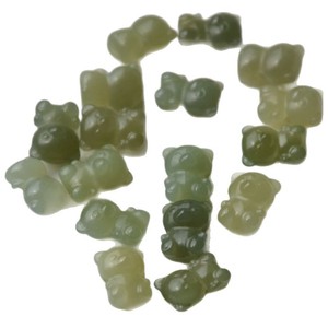 Natural Hetian Jade Bear Charms Animal Shape Pendants For <b>Bracelet</b> Or <b>Phone</b> Accessory Gift From China - Product Image 5