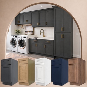 Armoire de buanderie en bois en gros |   Armoires américaines pour les entrepreneurs en rénovation de cuisines |   Armoire à linge style Shaker - Product Image 1