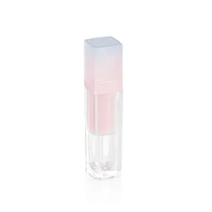 Makeup Your Own Transparent Lip Gloss Containers 3ml Square Lipgloss Tube with Wand cosmetic packaging