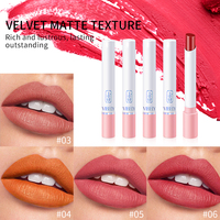 Set Lipstik Matte Gaya Smokepipe 4Pcs, Warna Bibir Velvet Creamy Tahan Lama, Kit Rias Bibir Tahan Air Vegan