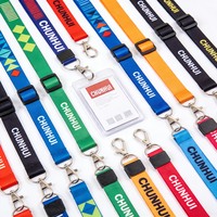CH Wholesale Sublimation Printing Polyester Lanyards With Logo Custom Certification Keychain OEM ODM ECO Promotion Event Gifts