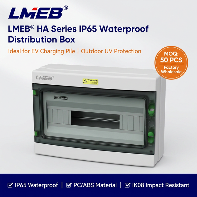 Outdoor Waterproof IP65 Charging Pile UV Resistant Plastic Distribution Box Weatherproof HA Open Waterproof Box