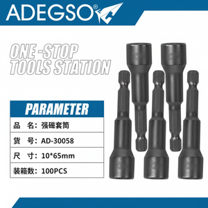 Set Driver per Socket esagonale magnetico da 100 pezzi all'ingrosso 10x65mm presa di impatto materiale CRV quadrato Torx caratteristiche di personalizzazione OEM - Product Image 1