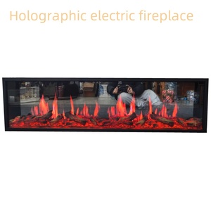 Modern 40/50/60/70/80 Inch Holographic Electric <strong>Fireplace</strong> Built-In LCD <strong>Screen</strong> for Household Hotel Steel English Metal Material - Product Image 3