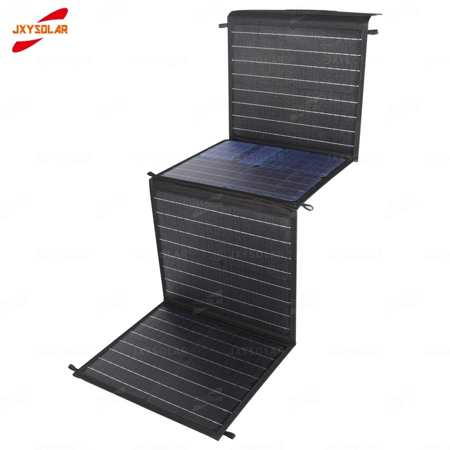 80W Foldable Monocrystalline Solar Panel Suitcase for Outdoor Camping Travel