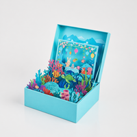 Boîte en papier rigide personnalisée avec motif 3D, fermeture magnétique, revêtement UV, gaufrage, emballage de luxe pour anniversaire