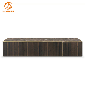 Wholesale Modern Marble <strong>Brown</strong> <strong>Tv</strong> Stands Cabinet <strong>Units</strong> Living Room Furniture - Product Image 2