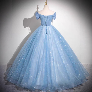 Vestido de noche azul de un solo hombro: un elegante atuendo formal para graduación y eventos formales para mujeres. - Product Image 3