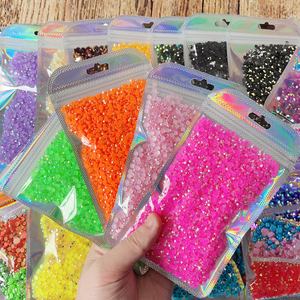 แก้วคริสตัล SS6เจลลี่ AB 2มม. ทำจากเรซินพลอยเทียมไม่ผ่านความร้อน VC สำหรับงานศิลป์แบบทำมือสำหรับเสื้อผ้ารองเท้ากระเป๋าเล็บ - Product Image 1