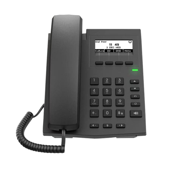 2 SIP Account 128X48 Dot-matrix Display Sip Telephone Support EHS Wireless Headset Optional PoE or Power Supply IP Phone
