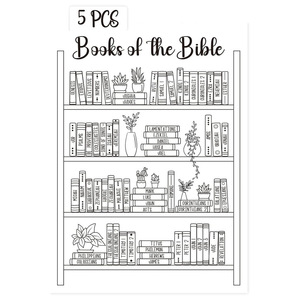 Libro de Colorear de las Biblias, Pegatinas de Papel Reutilizables para Registrar Lecturas, Tablero de Estudio Bíblico - Product Image 1