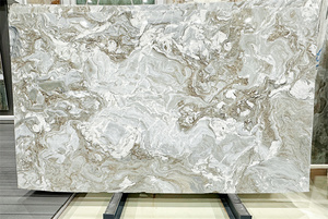Losa de mármol pulida de avalancha de Brasil, cuarcita blanca, Ibere Calacata, avalancha para decoración de interiores - Product Image 3