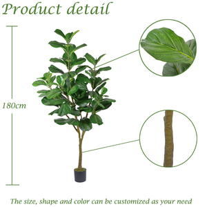 Bossion Künstlicher Großer Ficus Lyrata Baum Gartendekoration Innen- und Außenbereich Riesiger Kunstbaum - Product Image 2