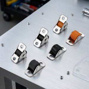 Mini roulettes directionnelles silencieuses de 0,5 pouce avec plaque en caoutchouc, roulettes rigides pour meubles, armoires à chaussures, tiroirs et petits meubles - Product Image 1