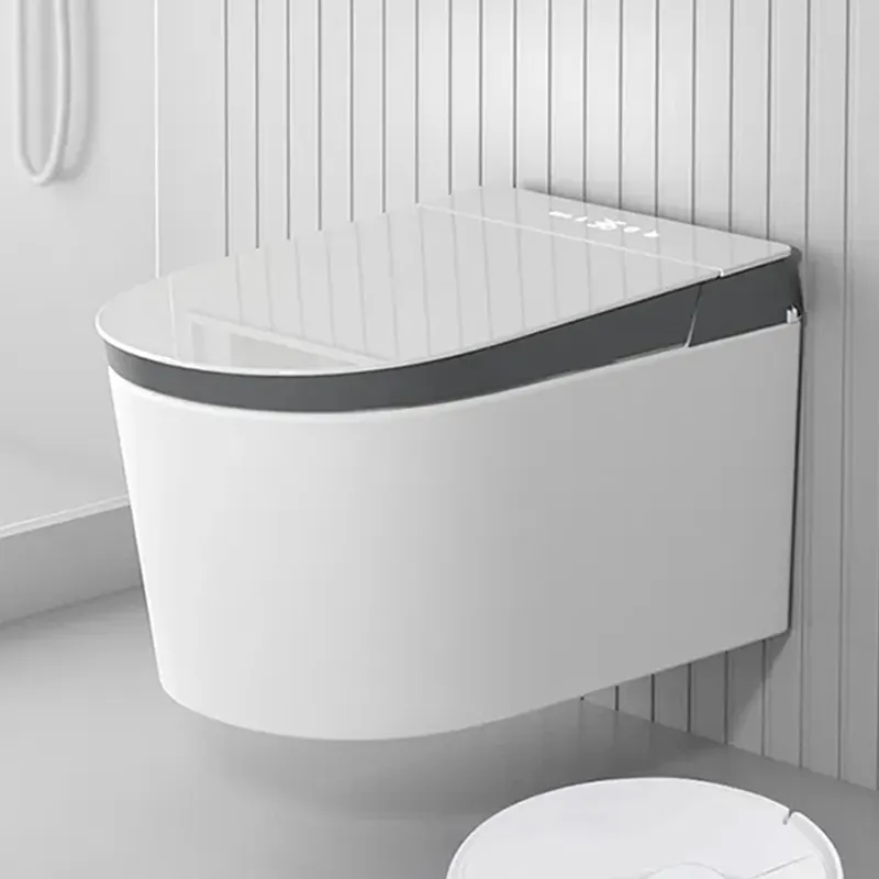 Cupc Watermerk Certificering Luxe Ontwerp Met Verborgen Tank Automatische Flush Badkamer Wc Toiletmuur Hang Slim Toilet