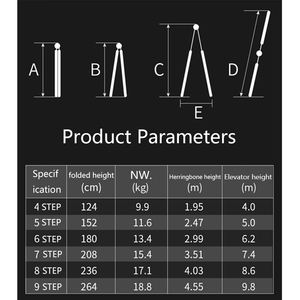บันไดอะลูมิเนียม4X3แบบทันสมัยการผสมผสานการขยายขนาดยักษ์บันไดพับอเนกประสงค์ขนาดเล็กสำหรับใช้งานกลางแจ้ง - Product Image 6