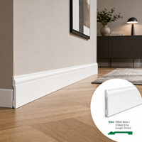 Plinthe PS au design minimaliste, résistante à l'humidité, durable, écologique, anti-insectes, résistante à la pourriture, filmée, facile à poser pour villas et hôtels