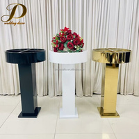 Support de présentation rond en métal JINDA, socle de table doré pour gâteau, fleurs, desserts, décoration de fête