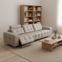 Ensemble de canapés sectionnels électriques de luxe modernes en cuir 3 places pour hôtel, villa et salon – Vente en gros