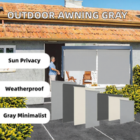 Toldo Vertical Enrollable para Exteriores Prettyhouse, para Balcones y Terrazas, Protección Solar y de Privacidad, Resistente a la Intemperie, con Bloqueo UV, Persianas con Cierre