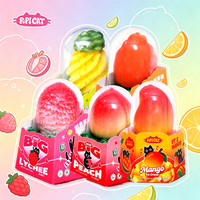 Es Krim PoPI CAT Grade Ekspor 3D Art Rasa Campuran Nanas Jeruk Leci Persik Mangga untuk Bisnis Ritel Supermarket Kotak Campuran