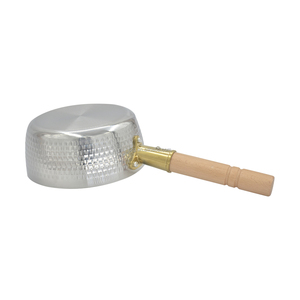 Olla de Acero Inoxidable Triple Martillada en Oro Rosa con Mango de Madera Ecológico y Duradero, Utensilios de Cocina Yukihira - Product Image 2