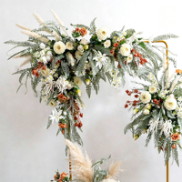 Arche de fleurs artificielles élégante pour mariage, toile de fond florale en soie pour réception, banquet, célébration, fête