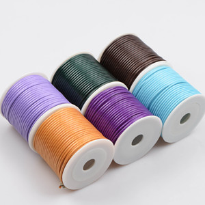 Leather Cord Braiding 2mm Waxed Thread <b>Roll</b> For Necklace Bracelet DIY Jewelry Making Material Handmade Craft Supply - Product Image 2