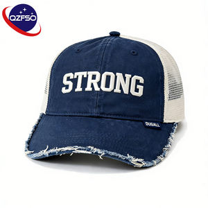 Casquette de baseball camouflage à 6 panneaux QZFSO, personnalisée, de haute qualité, avec logo imprimé, broderie, maille, style hip-hop, pour hommes - Product Image 1